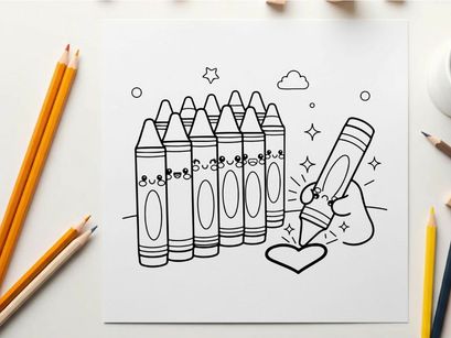 Colorful pencils breaking with hearts vector illustration