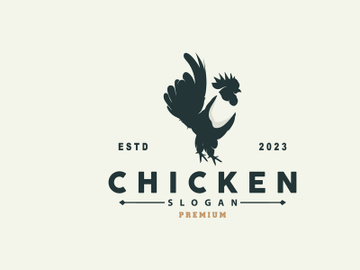 Chicken Logo, For Roast Chicken Restaurant, Farm Vector, Simple Minimalist Design For Restaurant Food Business preview picture