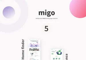 Migo app landing page pack