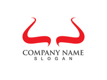 Devil horn vector icon logo design illustration template