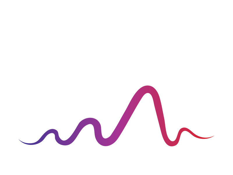 Sound waves vector illustration design template