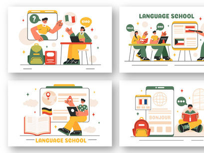 20 Language School Illustration