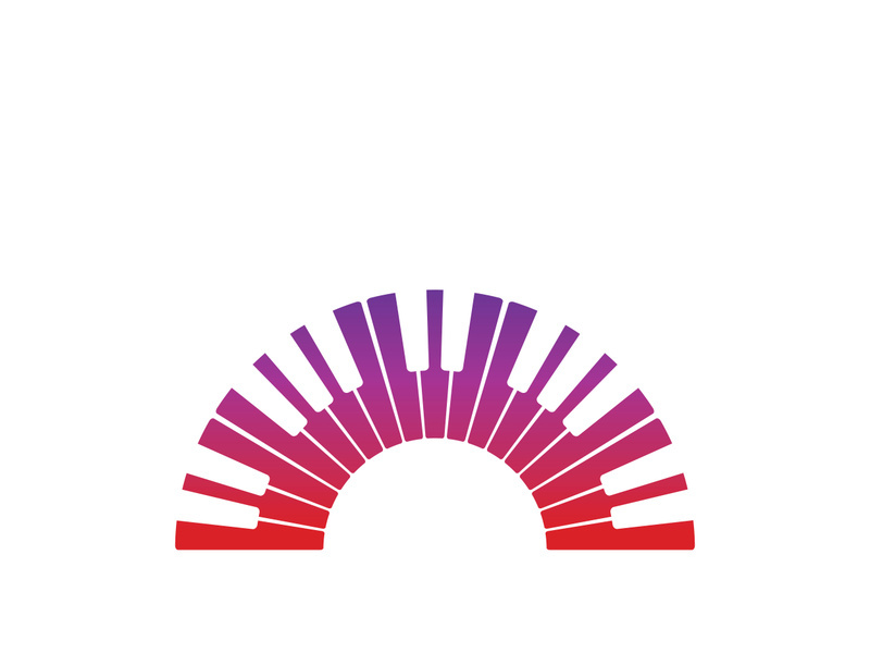 Keyboard piano vector Musical instrument illustration design template