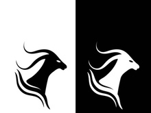 Goat logo template vector icon illustration design