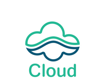 Cloud logo vector icon illustration preview picture