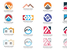 Home building logo set