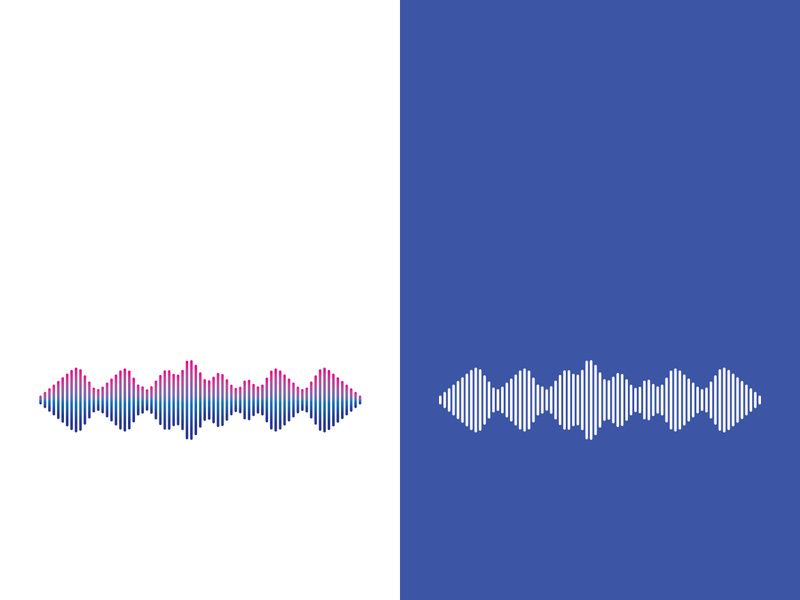 Sound waves vector illustration design template