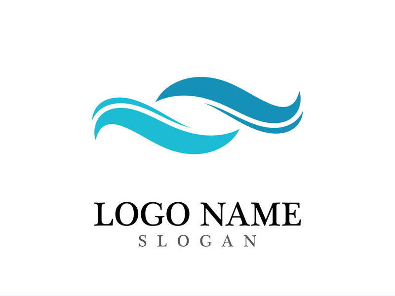 Wave beach vector illustration design logo