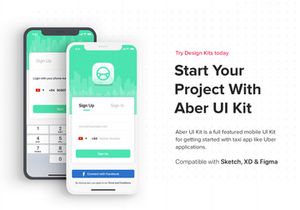 Taxi Booking mobile UI Kit for ADOBE XD