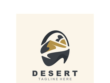 Desert or sahara wilderness logo outdoor adventure emblems, badges patches design preview picture