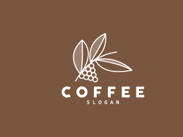 vintage retro design logo coffee bean drink simple concept illustration template preview picture