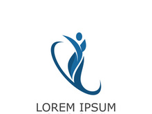 People active abstract logo business and healthy design vector template