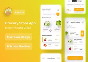 Grocery store App UI Kits