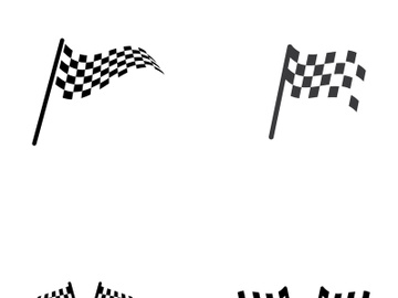 Creative and modern racing flag logo design. preview picture