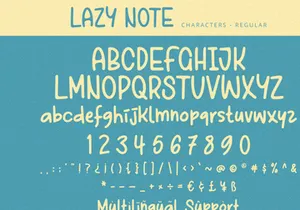 Lazy Note - Display Font