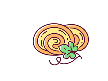Pumpkin roll RGB color icon preview picture