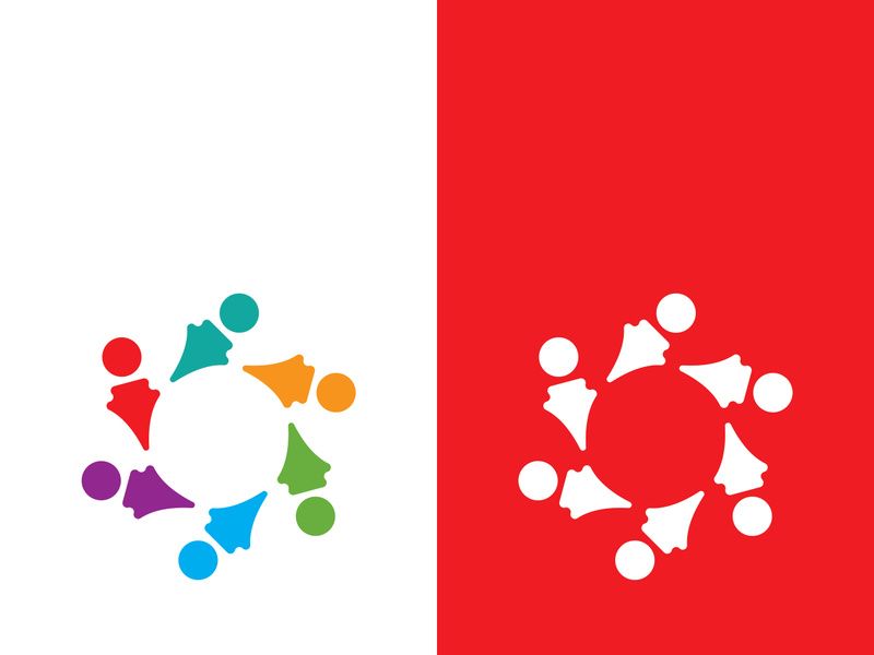 Community, network and social icon design template