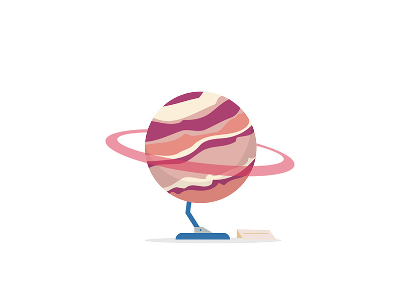 Saturn cartoon vector illustration