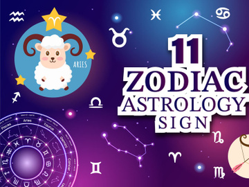 11 Zodiac Wheel Astrological Sign Illustration preview picture