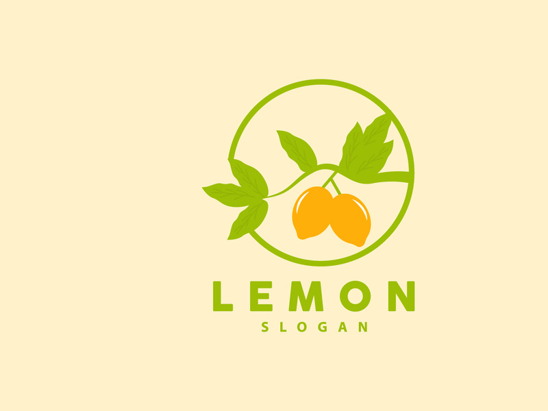 Lemon Logo, Luxurious Elegant Minimalist Design