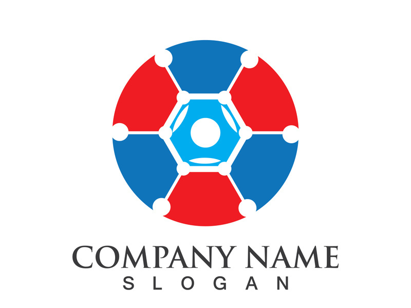 Molecule symbol logo template vector illustration design