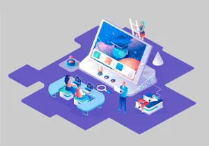Online Class Illustration