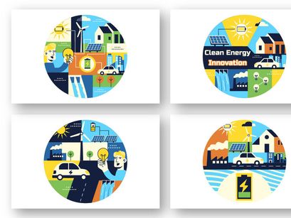 10 Clean Energy Innovation Illustration