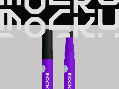 Acrylic Marker Mockup
