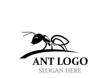 Ant logo design silhouette. Isolated animal ants on background design template vector preview picture
