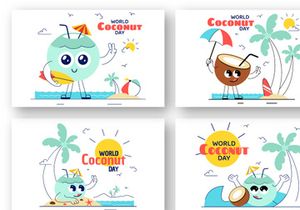 10 World Coconut Day Illustration