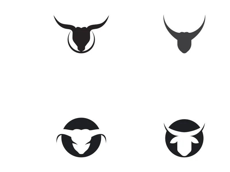 Bull head horn logo design.