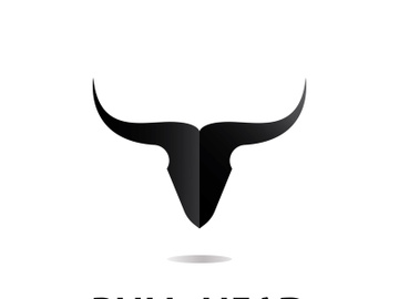 Retro vintage bull head horns logo. preview picture