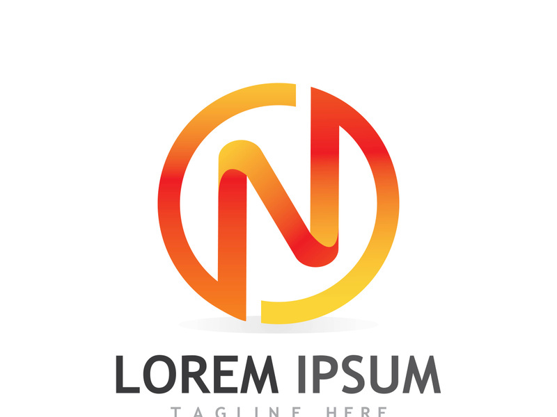 initial letter N logo with modern concept.