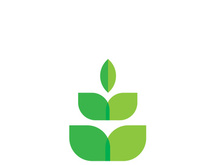 Green leaf ecology nature element vector icon