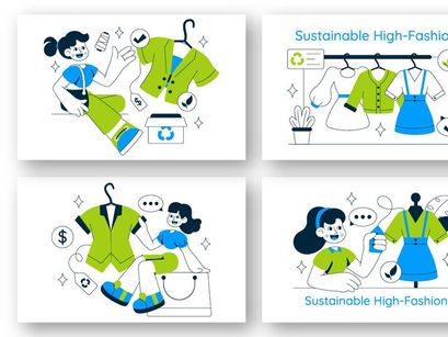 10 Sustainable High Fashion Illustration
