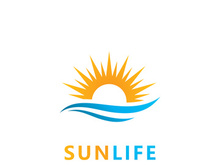 Sun logo icon vector design template