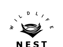 Bird nest logo natural root and leaf habitat bird house isolated template vector