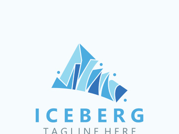 Iceberg Logo Design,simple ice mountain landscape Template vector Illustration preview picture