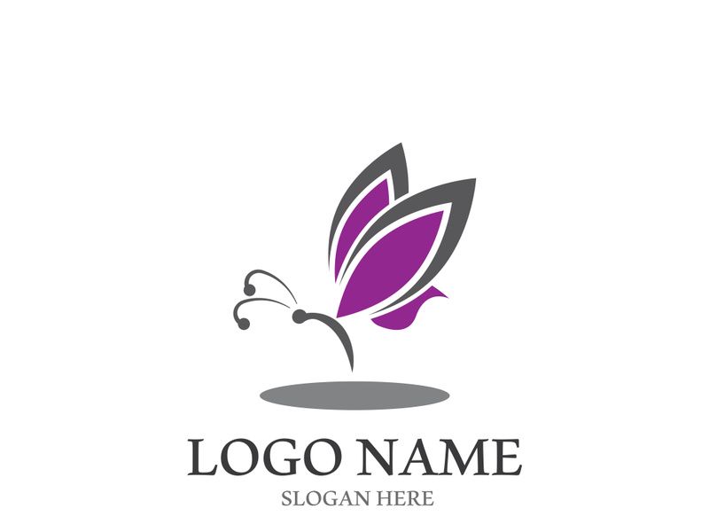 Fresh lavender flower logo vector flat design
