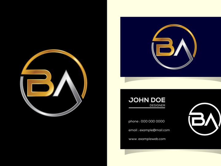 Initial Letter B A Logo Design Vector. Graphic Alphabet Symbol For Corporate Business Identity