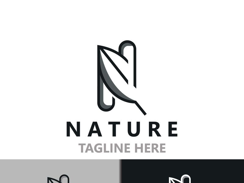 Nature leave logo design, vector plant eco style botanical collection business template