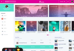 Atvantic-Music App Admin Dashboard UI Kit