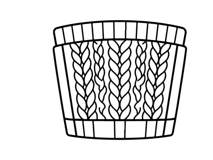 Icono de textura de suéter tejido, ilustración de línea de patrón de ropa de invierno acogedora.
