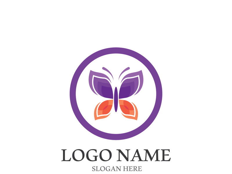 Butterfly logo icon vector design illustration