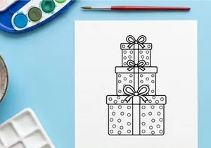 Stacked Christmas gift boxes with ribbons and bows for holiday celebration and festive decor