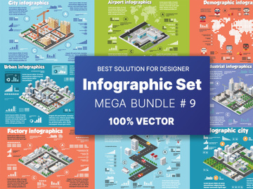 Isometric set infographics preview picture