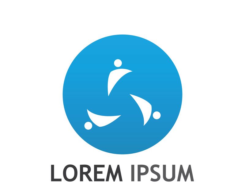 Community of people logo design with creative idea.