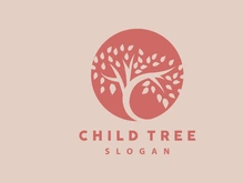 Tree Logo, Life Balance Education Vector