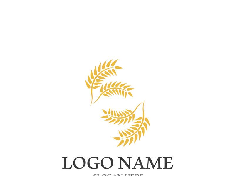 Wheat logo vector icon illustration design