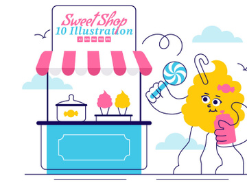 10 Sweet Shop Illustration preview picture